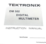Tektronix DM502 Digital Multimeter Instruction Manual