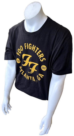 Men's Foo Fighters Tour 2012 Atlanta Georgia Black Short Sleeve Shirt Size XL