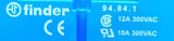 Finder 55.32.9.024.0040 Relay 10A -250V 24VDC W/ 94.84.1 Socket 12A 300VAC