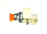 Square D 9001KM35  Mushroom Cap Amber  Pushbutton 1 N.O. Contact