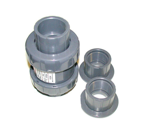 NEW HAYWARD 1 1/2" TRUE UNION PVC BALL CHECK VALVE VITON MODEL  TC10150ST