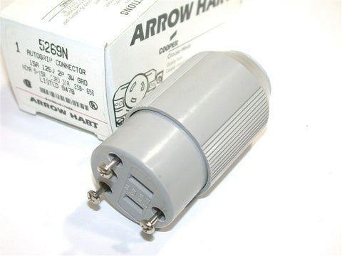 UP TO 3 NEW ARROW HART 15AMP 125V AUTOGRIP CONNECTOR 5269N
