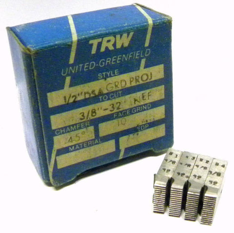 NEW SET OF TRW THREAD CHASERS 1/2" DSA GRD PROJ TO CUT 3/8" -32 NEF