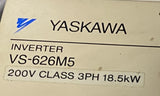 Yaskawa VS-626M5 Inverter 22.9 kW 21.8 KVA 230V 3 Ph CIMR-M5A20180-XXXA