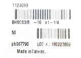 Fastenal 1124093 Button Hex Socket Cap Screw 3/8"-16 x 1-1/4" BO - Box of (50)