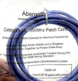 (Lot of 2) Abergetty CB241-7P Cat5e Ethernet Cable RJ45 T568B 7FT 350MHZ 24AWG
