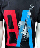 Anvil Men's Bryan Adams Graphic Black Short Sleeve Shirt Size Medium