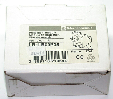 Telemecanique Overload Protection Module 0.63 - 1 Amps LB1LB03P05 NIB