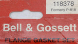 Bell & Gossett 118378 Flange Gasket Set Formerly P-818