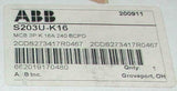 New ABB  S203U-K16  Circuit Breaker 3-Pole 16 Amp 480 VAC