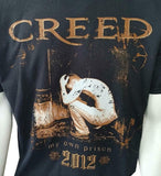 Gildan Men's Creed My Own Prison Tour 2012 Black Short Sleeve Shirt Size Large