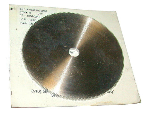 NEW W.M. BERG  071-105902401   W0411035209  STEEL PRECISION  SPUR GEAR