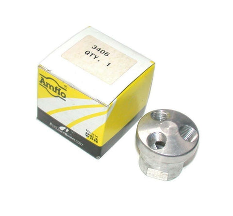 NEW AMFLO  3406 PNEUMATIC MANIFOLD 3/8 NPT TO 1/4 NPT