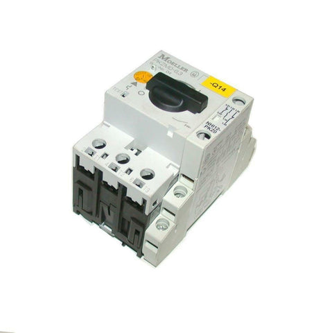 MOELLER PKZM0-6.3  MOTOR OVERLOAD 4-6.3 AMP W/AUXILIARY CONTACT BLOCK