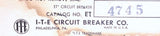 ITE FJ3-B175 3-Pole Circuit Breaker 175A 600VAC 3 Phase Bolt-On Mount