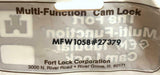 Fort Lock MFW1058#27379 Multi-Function Cam Lock (7 Available)