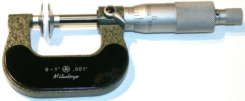 Mitutoyo 0-1" Disc Flange .001" Micrometer 123-125A Calibrated