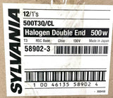Sylvania 500T3Q/CL 58902-3 Halogen Double End Bulb 500 Watts 130 Volts
