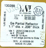 II-VI INFRARED 130288 GE PARTIAL REFLECTOR LENS 1.1" DIAMETER X .236" THICK