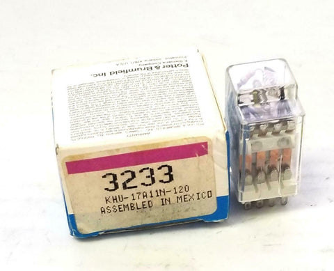 New Potter & Brumfield KHU-17A11N-120 Plug-In Relay