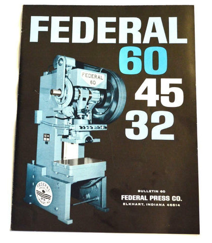 FEDERAL PRESS CO. 60 ADJUSTABLE PRESS BROCHURE