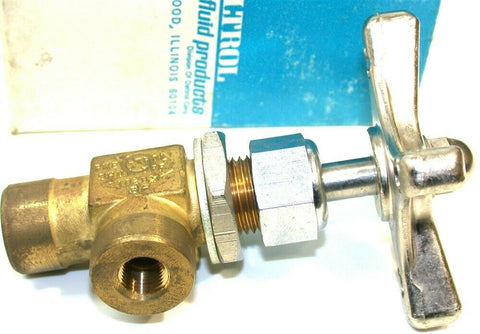Deltrol Pneu-Trol 1/8" 3000 PSI Brass Angle Needle Valves S102B3P S-102-B3P New