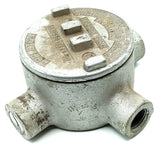 Appleton GRT75 Explosion Proof RMC Conduit Outlet Box W/ Cover 3/4" HUB Iron