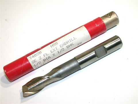 NEW BRUBAKER 1/2" HSS END MILL 74828