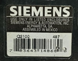 Siemens Q2100 2 Pole Circuit Breaker 100A 120/240VAC Bolt-On Mount