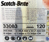 3M Scotch-Brite 33083 Radial Bristle Brush 120 Grit 8" x 1" x 1-1/4"