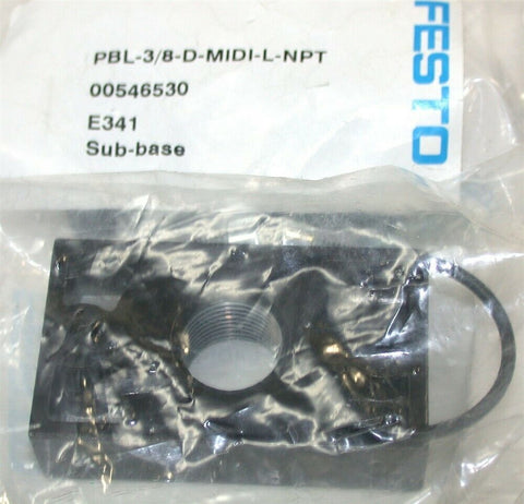 Festo PBL-3/8-D-MIDI-L-NPT Subbase for D series Midi service units 3/8NPT 546530