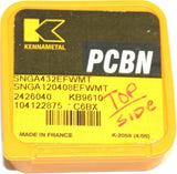 Kennametal 2426040 PCBN Tipped Inserts SNGA432EFWMT KB9610 New