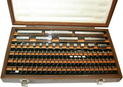 Mitutoyo 87 Piece Metric Block Set with Case 516-946-02 Grade 2