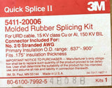 3M 5411-20006 Molded Rubber Splicing Kit For URD Cable (3 Available)