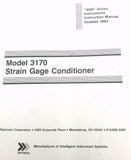 Daytronic Model 3170 Strain Gage Conditioner Instruction Manual