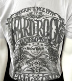 Anvil Men's Hard Rock Cafe World Tour All Is One Graphic Gray Shirt Size Large