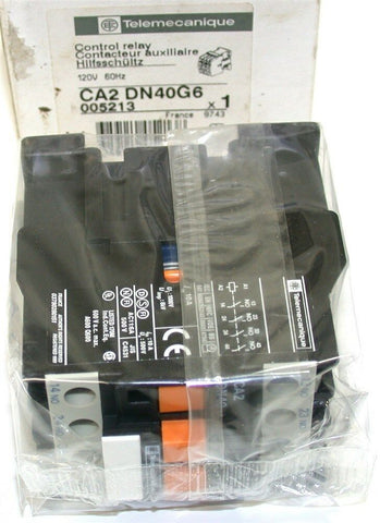 UP TO 2 NEW TELEMECANIQUE 120V CONTROL RELAYS CA2 DN40G6
