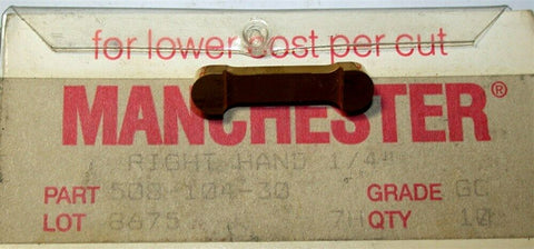 Lot of 4 New Manchester Grooving Carbide Inserts 508-104-30