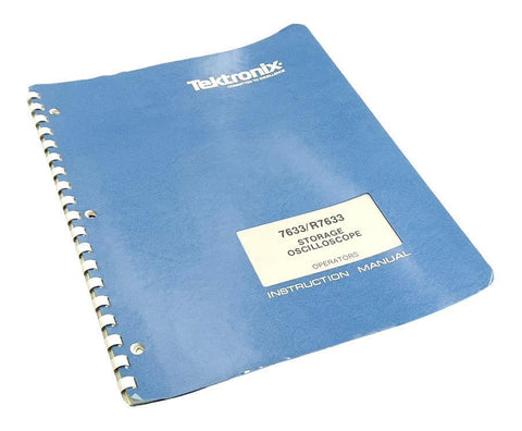 Tektronix 7633/R7633 Storage Oscilloscope Operators Instruction Manual