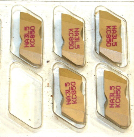 Lot of 5 New Kennametal Top Notch Tin Coated Acme Threading Inserts NA3L5 KC850