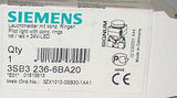 NEW SIEMENS 22 MM PILOT LIGHT 24V MODEL 3SB3236-6BA20  (7 AVAILABLE)
