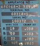 AMP 686968-2 Connectivity Applicator 60314-1 Rev-P