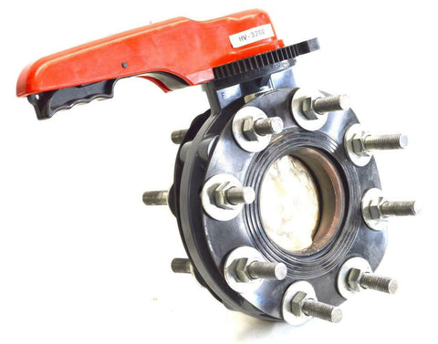 Asahi America 14E4013G 4" Butterfly Valve Type 57 Lever Handle PVC Body