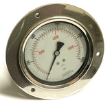 NoShok 40-911-1000 Glycerine Filled Pressure Gauge 1000 PSI 1/4" NPT Back Mount