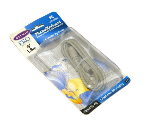 NEW BELKIN 257215 6-PIN MINIDIN MALE/FEMALE 6' EXTENSION CABLE (4 AVAILABLE)