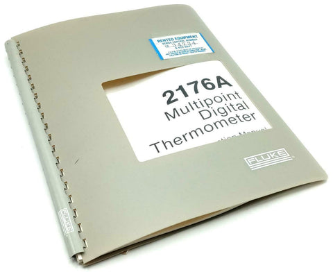 Fluke Model 2176A Multipoint Digital Thermometer Instruction Manual