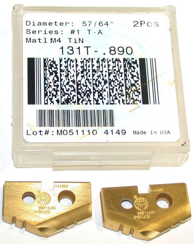 2 Allied Machine Original T-A 57/64" Spade Drilling Insert 131T-.890