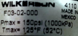 Wilkerson F03-02-000 Pneumatic Filter With Gauge 150PSI 1/4" NPT