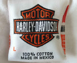 Harley Davidson Motorcycle Men's Flame Graphic Pocket White Shirt Size Large