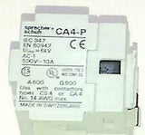 New Sprecher + Schuh  CA4-P  Auxiliary Contact Block 2 N.O. 2 N .C. Contacts